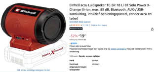 Einhell Power X-Change TC-SR 18 Li BT - Solo Bluetooth luidspreker voor €19,31