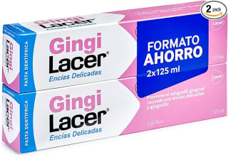 2 pastas dientes Lacer GINGI 125 ml con Flúor, Reduce Sangrado por 7.58€
