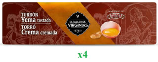 4 x Virginias El Taller Turrón de Yema Tostada 200g por 11.96€