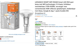 LEDVANCE SMART WIFI R5040 Smart LED R50 spot lamp voor €5,07 bij Amazon
