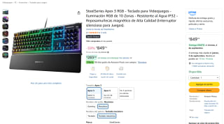 Teclado SteelSeries Apex 3 RGB por $850 en Amazon