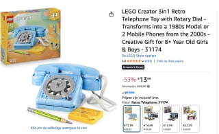 LEGO® Creator 3in1 Retro Telefoon voor €13,99 bij Amazon