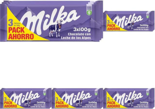 15 tabletas Milka de Chocolate con Leche de los Alpes Pack Ahorro 100 gr por 15.10€