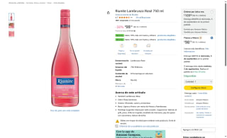 Riunite Lambrusco Rosé 750ml por $98 | Oferta Amazon