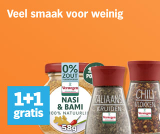 Alle Verstegen glazen en potten 1+1 gratis bij Albert Heijn