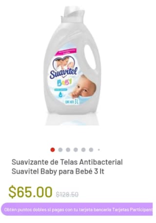 Suavizante Suavitel Baby para Bebé 3L por $65 | Soriana