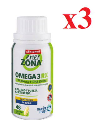 3 x Enervit Omega 3RX 48 cápsulas | Omega 3 EPA DHA puro por 44.97€