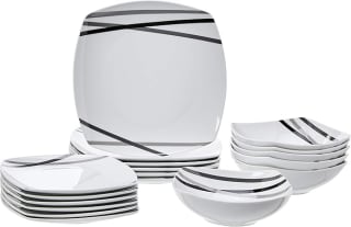 Amazon Basics Vajilla 18 Piezas 6 Servicios por 25€