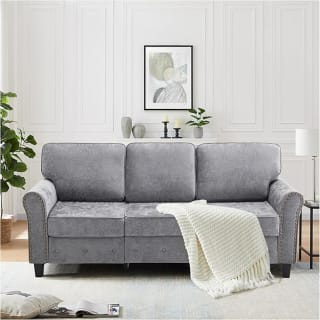 Sillón 3 Plazas Lino Madera Torneada por $4,724 | Amazon