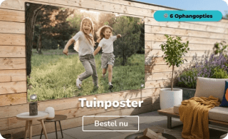 80% korting op tuinposters en buitencanvassen bij fotoproducten