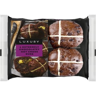 Iceland Luxury Hot Cross Buns 4-Pack – £0.90
