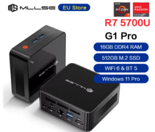 MLLSE G1 Pro Mini PC AMD Ryzen 7 5700U 16GB RAM 512GB SSD WiFi 6 por 170,13€