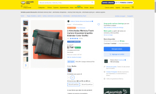 Almohadas Memory Foam Graphite por $714 | Mercado Libre