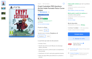Crypt Custodian para PS5 por $213 en Mercado Libre
