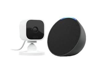 Amazon Bundle Blink Mini y Echo Pop (Blanco/Negro) por 23.96€