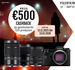 €500 cashback op geselecteerde FUJIFILM GFX producten