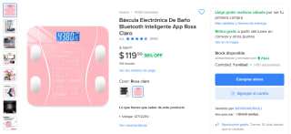 Báscula Electrónica Bluetooth por $120 | Mercado Libre
