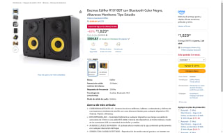 Bocinas Edifier R1010BT Negro por $1,829 | Amazon