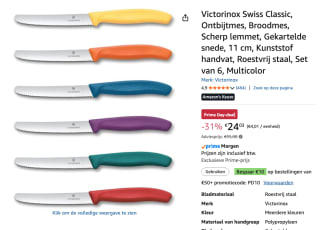 Victorinox Swiss Classic 6-pack voor €24,03 bi Amazon