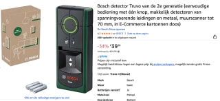 Bosch Accessoires - Digitale detector voor €39,38 bij Amazon