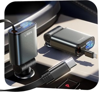 LISEN 3 en 1 Mini Cargador para Auto Retráctil 57W por $159 en Amazon