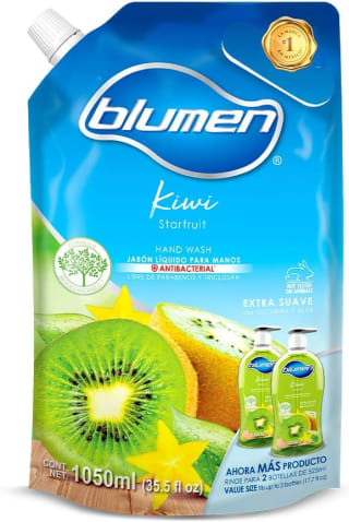 Blumen Jabón Líquido Kiwi Starfruit 1,050 ml por $36 en Amazon
