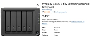 Synology DX525 5-bay uitbreidingseenheid (schijfloos) voor €343,40 bij Amazon