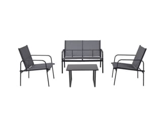 Set de jardín LUGO 4 plazas con mesa baja por 63.99€