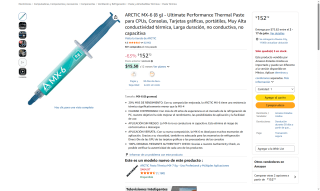 Pasta Térmica Arctic MX-6 por $153 | Oferta Amazon