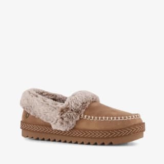 Skechers BOBS COZY KISS Dames Sloffen - Chestnut voor €29,99 bij bol