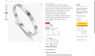 Pulsera Titanio Oro Rosa 269 por $269 | Amazon