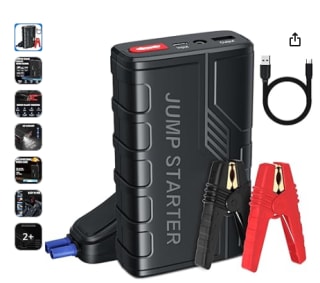 Booster Batterie Voiture Portable Momowin Jump Starter 1500A, Jusqu'à 7,0L à 19,34€
