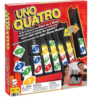 Mattel Games UNO Quatro Juego de Mesa por 9.99€.