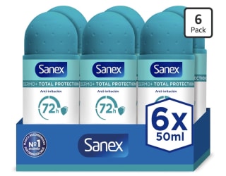 6 desodorantes Sanex Dermo+ Total Protection Antitranspirante 50 ml por 8.70€