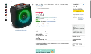 JBL PartyBox Encore Essential 2 por $4,019 | Amazon
