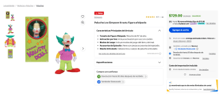 Peluche Los Simpson Krusty (16") por $729 en Walmart