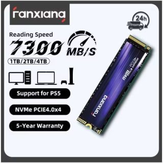 SSD interne M.2 NVMe Fanxiang S880 - 1 To, TLC, PCIe 4.0, 7300 Mo/s à 128,39€