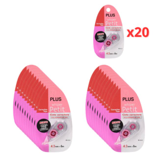 Pack x20: Plus Petit corrector en cinta 4.2 mm x 6 m rosa solamente 2.99€