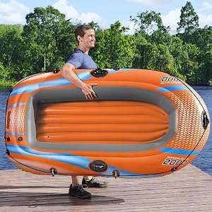 Bestway Inflatable Boat Kondor with Heavy Duty Handles, Multiple Sizes - 2 person