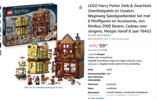 LEGO Harry Potter ™ 76452 Zwik & Zwachtels Zwerkbalpaleis en ijssalon voor €59,99