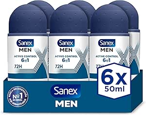 6 botes Sanex Men Active Control Desodorante Roll-On para Hombre 50 ml por 7,64€