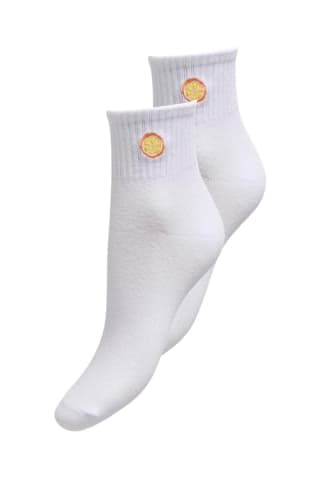Calcetines ONLY blanco con naranja por 1,99€