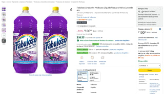 Fabuloso Limpiador Multiusos Frescura Activa Lavanda 4L por $71 en Amazon