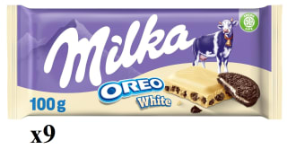 9 Tabletas de Milka Oreo de Chocolate Blanco con Trozos de Galleta Oreo 11.16€