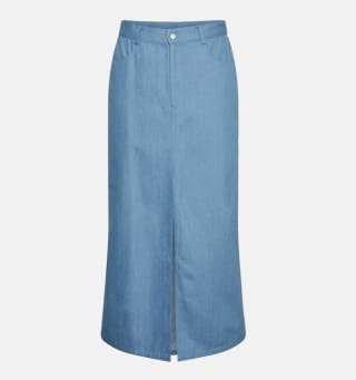 Pieces Asta blauwe maxi rok voor €10 bij Torfs