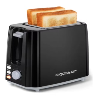 AIGOSTAR Tostadora, 2 Ranuras, 7 Ajustes, Bandeja Recogemigas 750W por 12,28€
