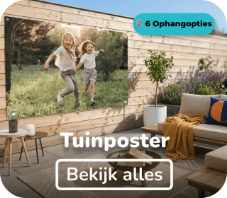 80% korting op tuinposters en buitencanvassen bij fotoproducten