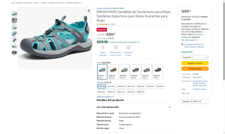 DREAM PAIRS Sandalias Senderismo por $454 | Oferta Amazon
