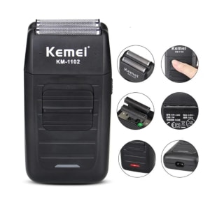 Máquina Afeitadora Kemei Km-1102 Negra por $ 11.990