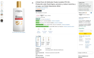 L'Oréal UV Defender FPS 50+ por $101 | Oferta Amazon
